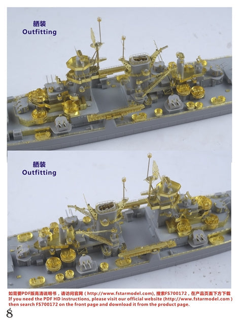 ファイブスターモデル FS700172 1/700 アメリカ海軍 大型巡洋艦 CB-1 アラスカ用アップグレードセット