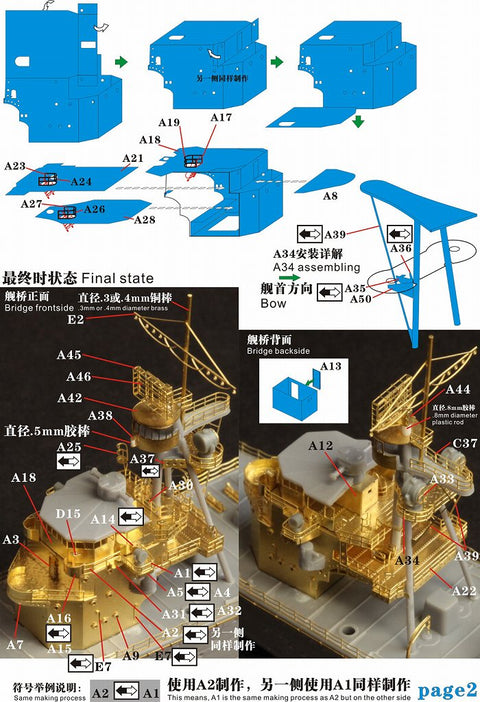 ファイブスターモデル FS710016 1/700 日本海軍 軽巡洋艦 川内用 アップグレードセット(アオシマ 04008用)
