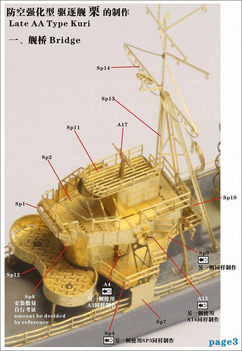 ファイブスターモデル FS710023SP 1/700 日本海軍 樅型駆逐艦後期 栗用 アップグレードセット(ハセガワ49436用)