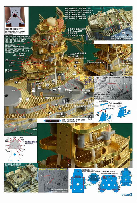 ファイブスターモデル FS710180SP 1/700 WWII 日本海軍 戦艦 長門 1944年 コンプリートアップグレートセット