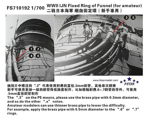 ファイブスターモデル FS710192 1/700 WWII 日本海軍 艦艇用 蒸気捨管固定リング(ビギナー向け)
