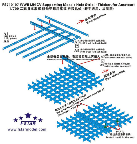 ファイブスターモデル FS710197 1/700 WWII 日本海軍 航空母艦用 穴あき桁(厚め ビギナー向け)