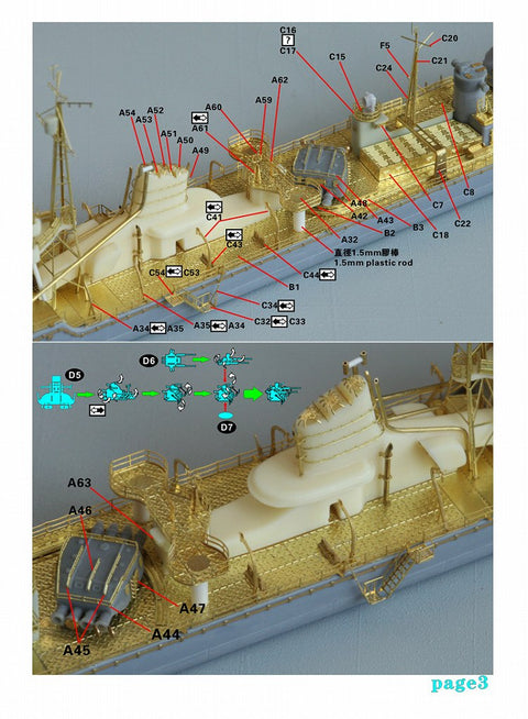 ファイブスターモデル FS710215SP 1/700 WWII 日本海軍 秋月型駆逐艦 アップグレードセット