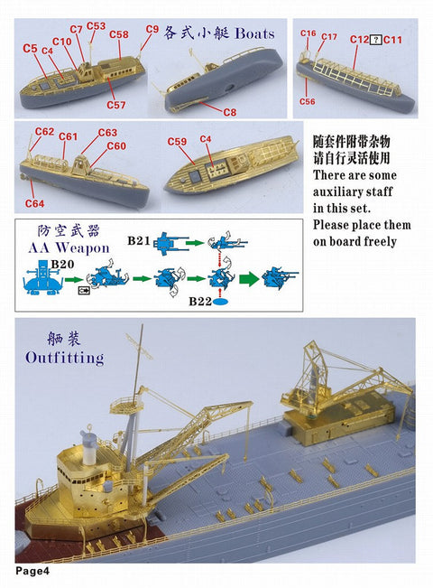 ファイブスターモデル FS710250 1/700 WWII 日本海軍 工作艦 明石 アップグレードセット