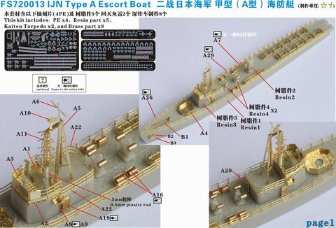 ファイブスターモデル FS720013 1/700 日本海軍 海防艦 第一号型 レジンキット