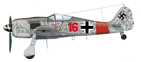 HADモデル 48116 1/48 FW-190 A-8 / R2 赤 4 ”ウル・サウ”; Red16「シュヴァルツァー パンター」) デカールシート