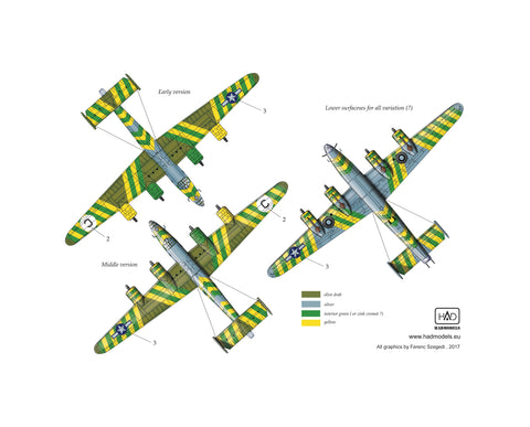 HADモデル 48152 1/48 B-24 D グリーンドラゴン USAAF デカールシート