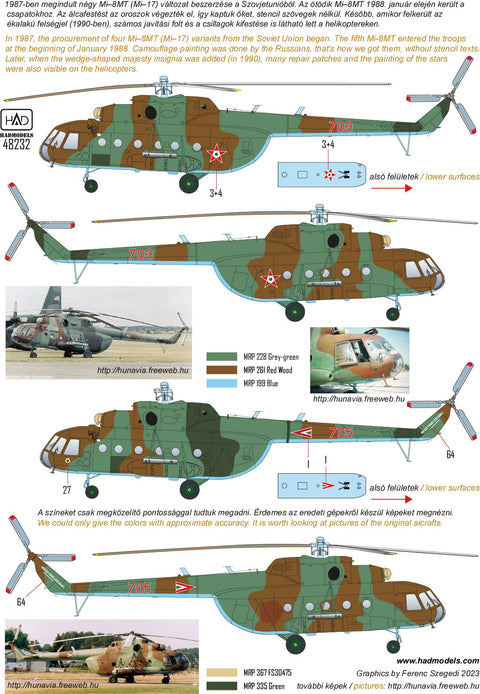 HADモデル 48232 1/48 Mi-17 デカールシート