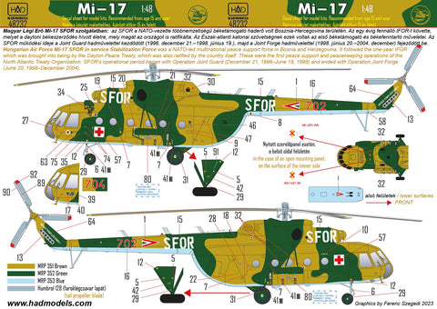 HADモデル 48232 1/48 Mi-17 デカールシート