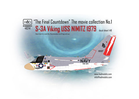 HADモデル 48241 1/48 S-3A バイキング「ファイナル・カウントダウン」コレクション デカールシート