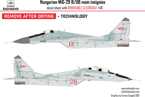 HADモデル 48249 1/48 MiG-29 B/UB デカールシート
