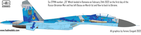 HADモデル 48257 1/48 ウクライナ Su-27 P1M（フランカーB）デカールシート