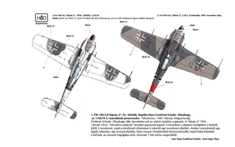 HADモデル 72115 1/72 Fw-190 F-8 / A-8（ドイツ空軍「ブラック2」）