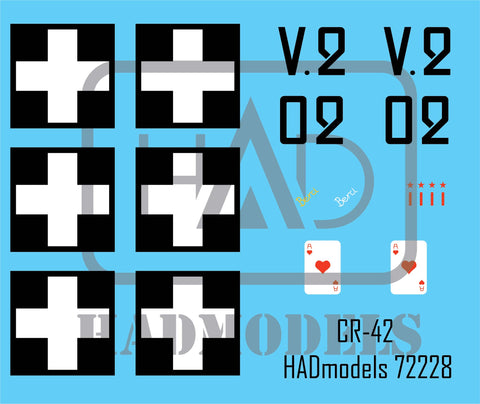 HADモデル 72228 1/72 CR-42 ハンガリー空軍「V.202」デカールシート