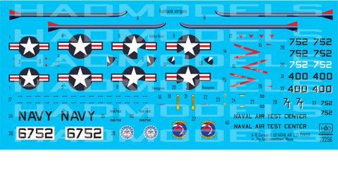 HADモデル 72256 1/72 A-7E アメリカ海軍航空試験センター「最後のコパントダウン」デカールシート
