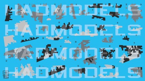 HADモデル 72264 1/72 SU-25 ウクライナ数字迷彩 PART1 デカールシート