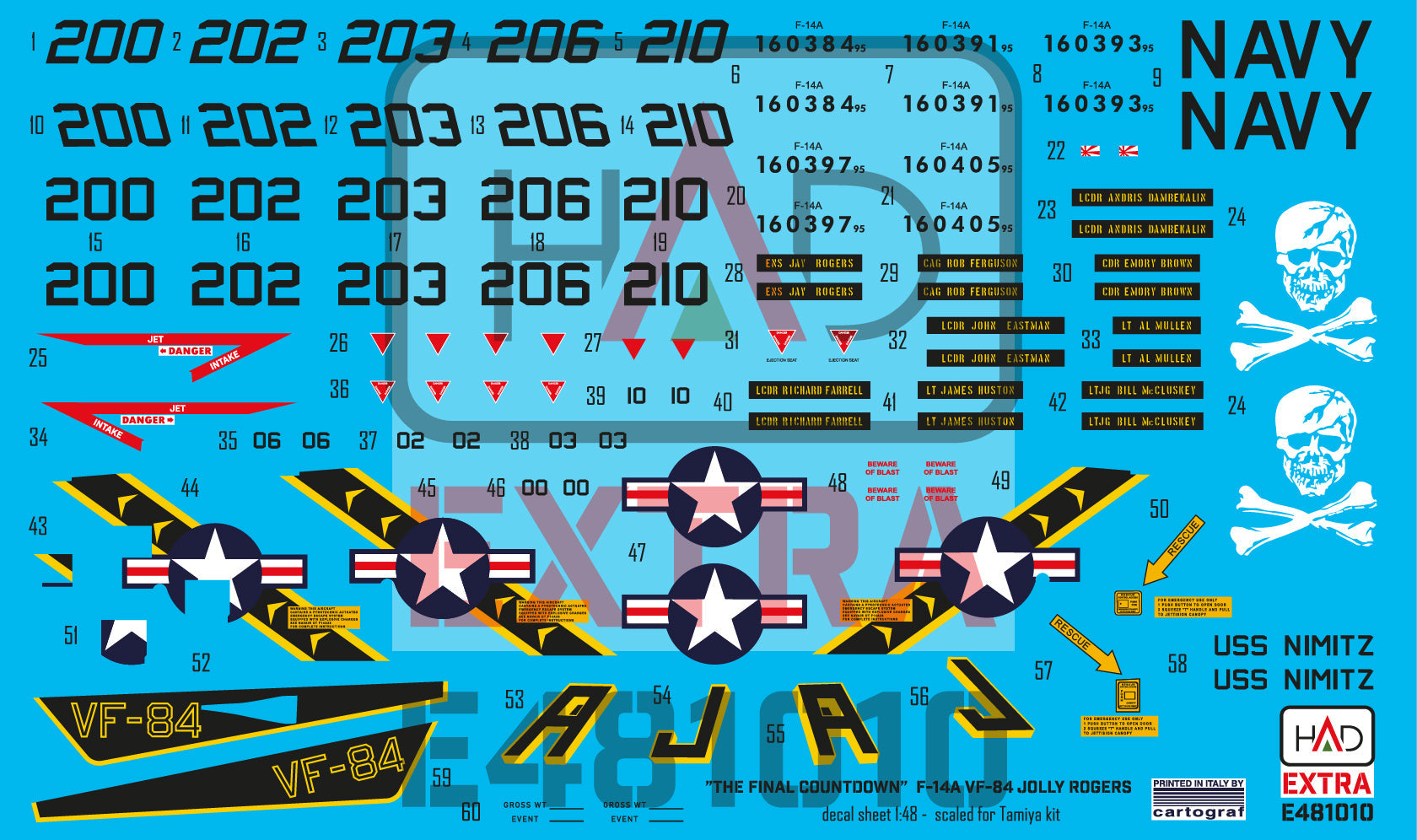 HADモデル E481010 1/48 F-14A VF-84「ファイナル・カウントダウン