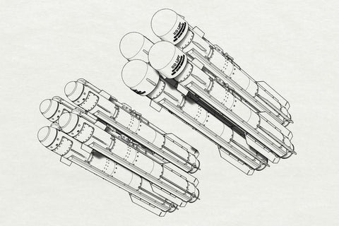 ハウラー HLU35120 1/35 現用 アメリカ AGM-114 ヘルファイア対戦車ミサイル(ミサイル8個・ラック2個)