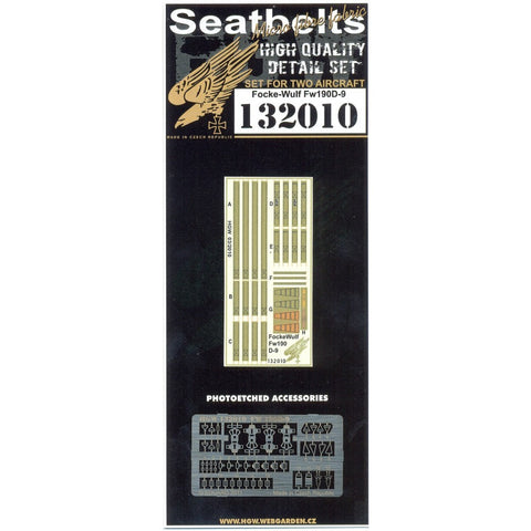 HGW 132010 1/32 フォッケウルフ Fw 190D-9 シートベルト ２セット | ハセガワ, レベル用