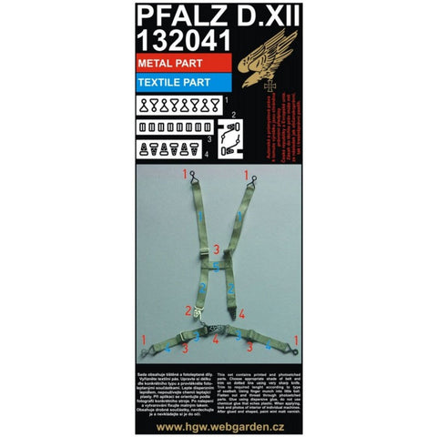 HGW 132041 1/32 プファルツ D.XII シートベルト ２セット | ウイングナットウイングス用