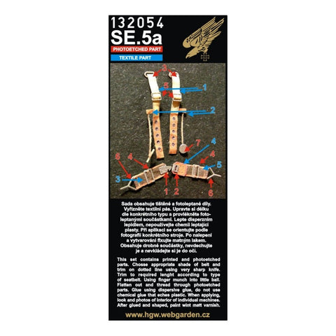 HGW 132054 1/32 SE.5a シートベルト ２セット | ウイングナットウイングス, ローデン用
