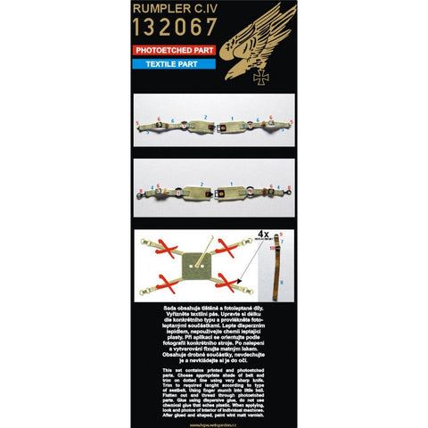 HGW 132067 1/32 ルンプラー C.IV シートベルト ２セット | ウイングナットウイングス用