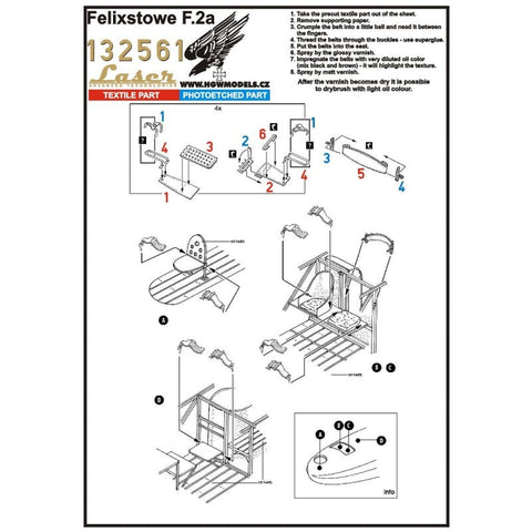HGW 132561 1/32 フェリクストウ F.2a シートベルト pre-cut (laser) | ウイングナットウイングス用