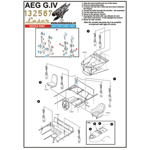 HGW 132567 1/32 AEG G.IV シートベルト pre-cut (laser) | ウイングナットウイングス用