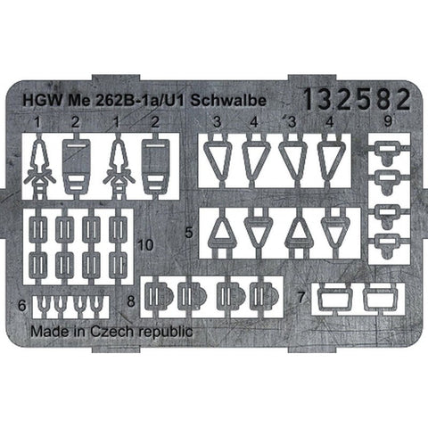 HGW 132589 1/32 メッサーシュミット Me 262B シュワルベ (オリオン) シートベルト pre-cut (laser) | レベル, トランぺッター用