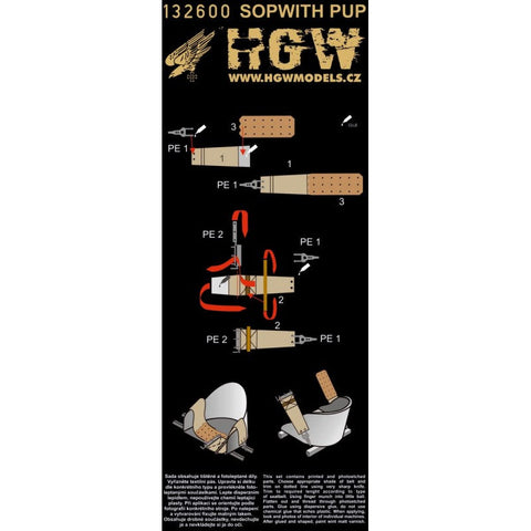 HGW 132600 1/32 ソッピース Pup シートベルト pre-cut (laser) | ウイングナットウイングス用