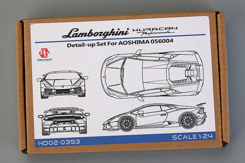 ホビーデザイン HD02-0393 1/24 ランボルギーニ ウラカン ペルフォルマンテ ディティールアップセット (アオシマ056004用) （エッチングパーツ+レジン+メタルロゴ）