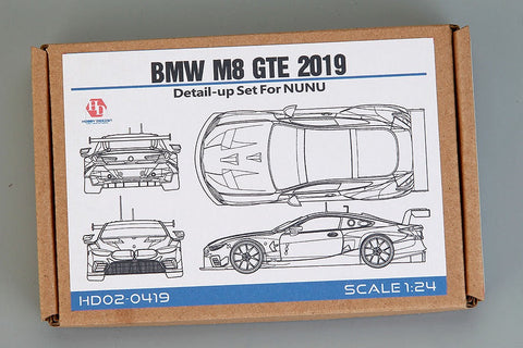 ホビーデザイン HD02-0419 1/24 BMW M8 Gte 2019 ディティールアップセット(NuNu用)（エッチングパーツ+メタルパーツ+レジン）