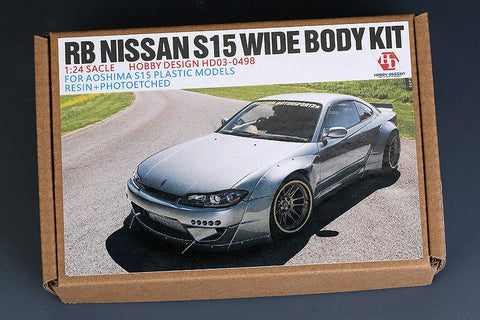 ホビーデザイン HD03-0498 1/24 RB 日産 S15 ワイドボディキット(アオシマ用) (レジン+エッチングパーツ+メタルパーツ)