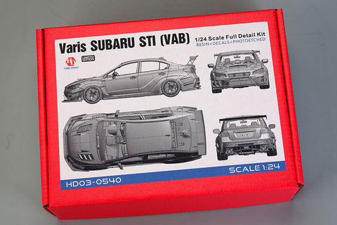 ホビーデザイン HD03-0540 1/24 Varis スバル STI (VAB) フルディティールキット (レジン+エッチングパーツ+デカール+メタルホイール+メタルパーツ)