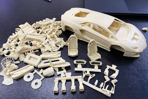 ホビーデザイン HD03-0550 1/24 LB-Works アヴェンタドール 2.0 フルディティールキット(レジン+エッチングパーツ+デカール+メタルホイール+メタルパーツ+メタルロゴ)