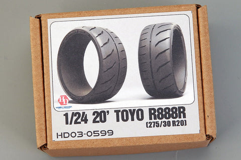 ホビーデザイン HD03-0599 1/24 20インチ トーヨー R888R (275/30 R20) タイヤ