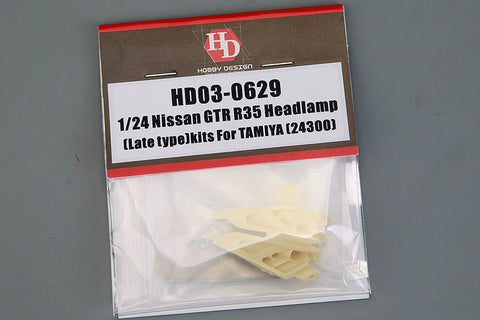 ホビーデザイン HD03-0629 1/24 日産 GTR R35 ヘッドランプ(後期型) キット (タミヤ用) 24300 (レジン+エッチングパーツ)