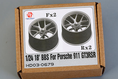 ホビーデザイン HD03-0679 1/24 18インチ BBS ポルシェ 911 GT3 RSR ホイール用（3Dプリント）（レジン+デカール）