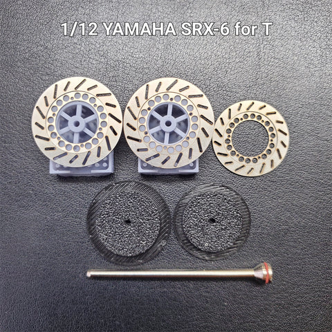 カレドモデル D012 1/12 ヤマハ SRX-6 オートバイ用金属製ディスクブレーキ (タミヤ用)