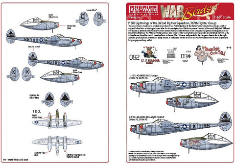 キッツワールド 1/48 KW148215 ロッキード P-38J ライトニング