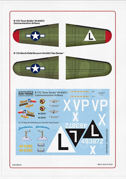 キッツワールド KW148250 1/48 ボーイング B-17G フライングフォートレス