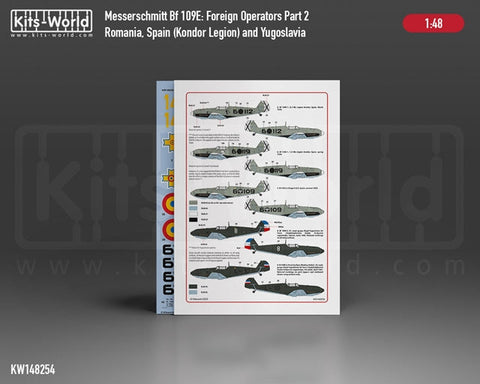 キッツワールド KW148254 1/48 メッサーシュミット Bf109E -1. -3. 外国人オペレーター パート2