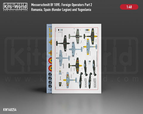 キッツワールド KW148254 1/48 メッサーシュミット Bf109E -1. -3. 外国人オペレーター パート2