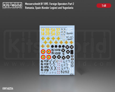 キッツワールド KW148254 1/48 メッサーシュミット Bf109E -1. -3. 外国人オペレーター パート2