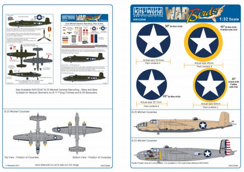 キッツワールド KW132048 1/32 北アメリカ B-25B/C/H/J ミッチェル 'Concardes' - フルカラーデカール