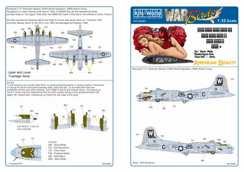 キッツワールド KW132064 1/32 ボーイング B-17G フライングフォートレス