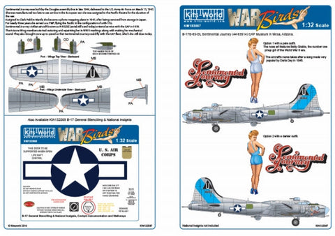 キッツワールド KW132097 1/32 ボーイング B-17G フライングフォートレス