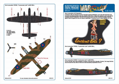キッツワールド 1/32 KW132131 アブロ ランカスター B.Mk.I