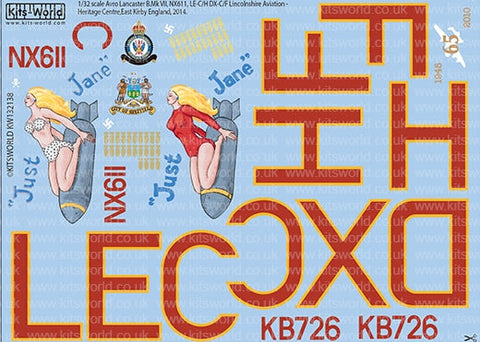 キッツワールド KW132138 1/32 アブロ ランカスター B Mk.VII