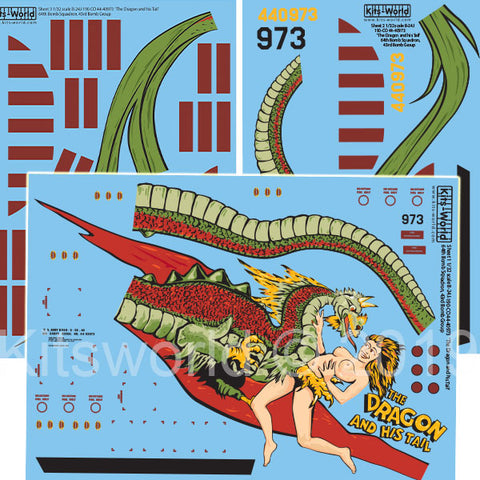 キッツワールド 1/32 KW132150 B-24J リベレーター 'ドラゴン&ヒズ・テイル' 第43爆撃航空群 第64爆撃飛行隊